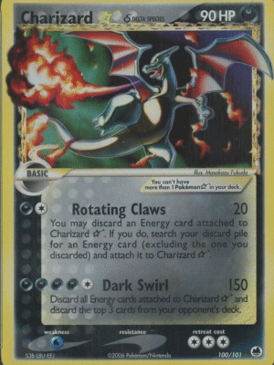 Charizard ★ δ 100/101 - Dragon Frontiers Holofoil