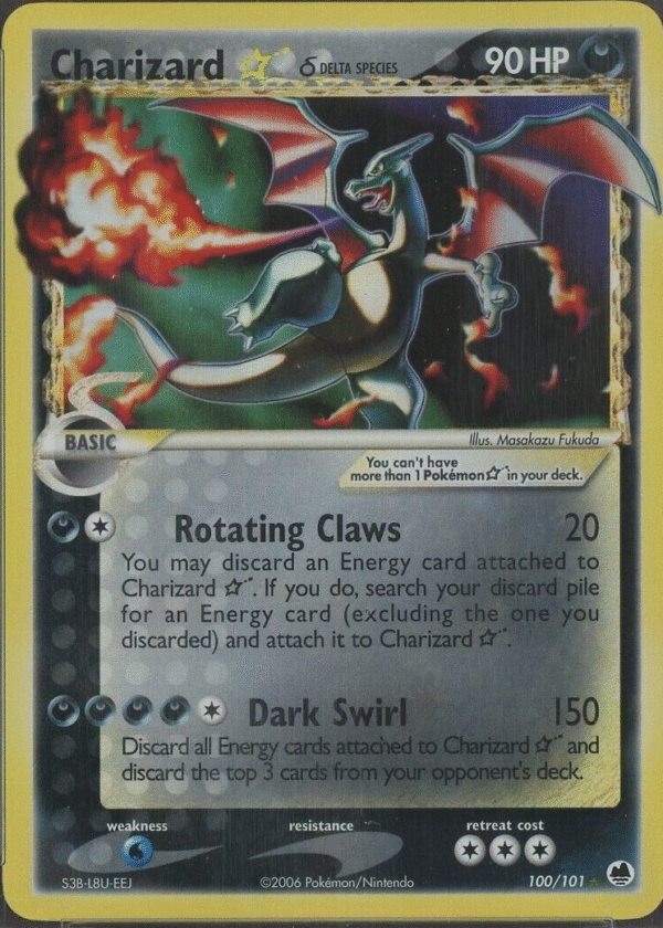 Charizard ★ δ 100/101 - Dragon Frontiers Holofoil